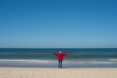 Coudun Jean-Luc, Le blouson rouge, couleur , minimaliste