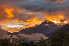 GARDON Jocelyne, Soleil couchant, couleur, paysages