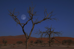 Le Bourhis Josette, Namibie et lune, couleur, paysage