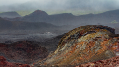 REMOADI Albert, Volcan embrumé, couleur, paysage