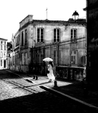 WINTERHALTER François, Ombres et ombrelle, monochrome, street