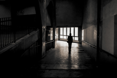 VICARI Alain, couloir, monochrome, street