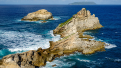 Le Bourhis Josette, Pointe des châteaux en Guadeloupe, couleur, paysages