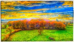 PARENT Benoit, Paysage de Bourgogne vu du train, couleur, paysages