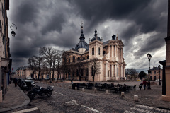 MENSLER Michel, La petite voiture de couleur jaune, couleur, Paysage