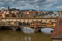 von Kerssenbrock Maximilian Perspective sur l'Arno couleur paysage urbain