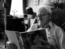 Coudun Jean-Luc, Lecteur, monochrome, portrait