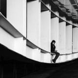 GAYET Nathalie, Inquiet, monochrome, street