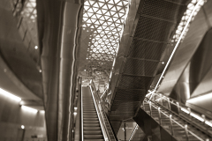 MEDARD Luc, Escalators, monochrome, architecture