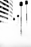MEICLER Ghislaine, jour de brume, monochrome, architecture