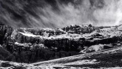 WINTERHALTER François, Ciel, neige et rocs, monochrome, paysages