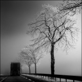 WINTERHALTER François, Hiver sur la N4, monochrome, paysages