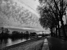 WINTERHALTER François, Matin d'hiver à Orléans, monochrome, paysages