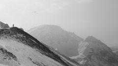 RILAT N, Le surfeur, monochrome, paysages