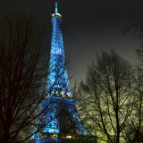 Bernier Gérard, Tour_Eiffel_bleue, couleur, architecture